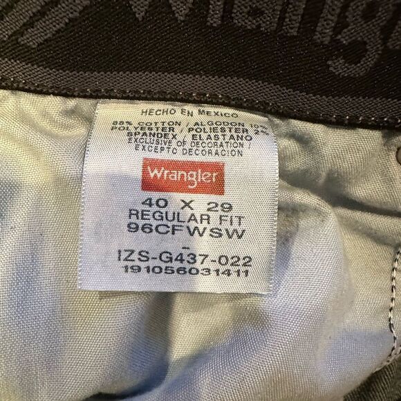 Wrangler Jeans 40x29 red tab regular fit quality classic - Picture 3 of 9